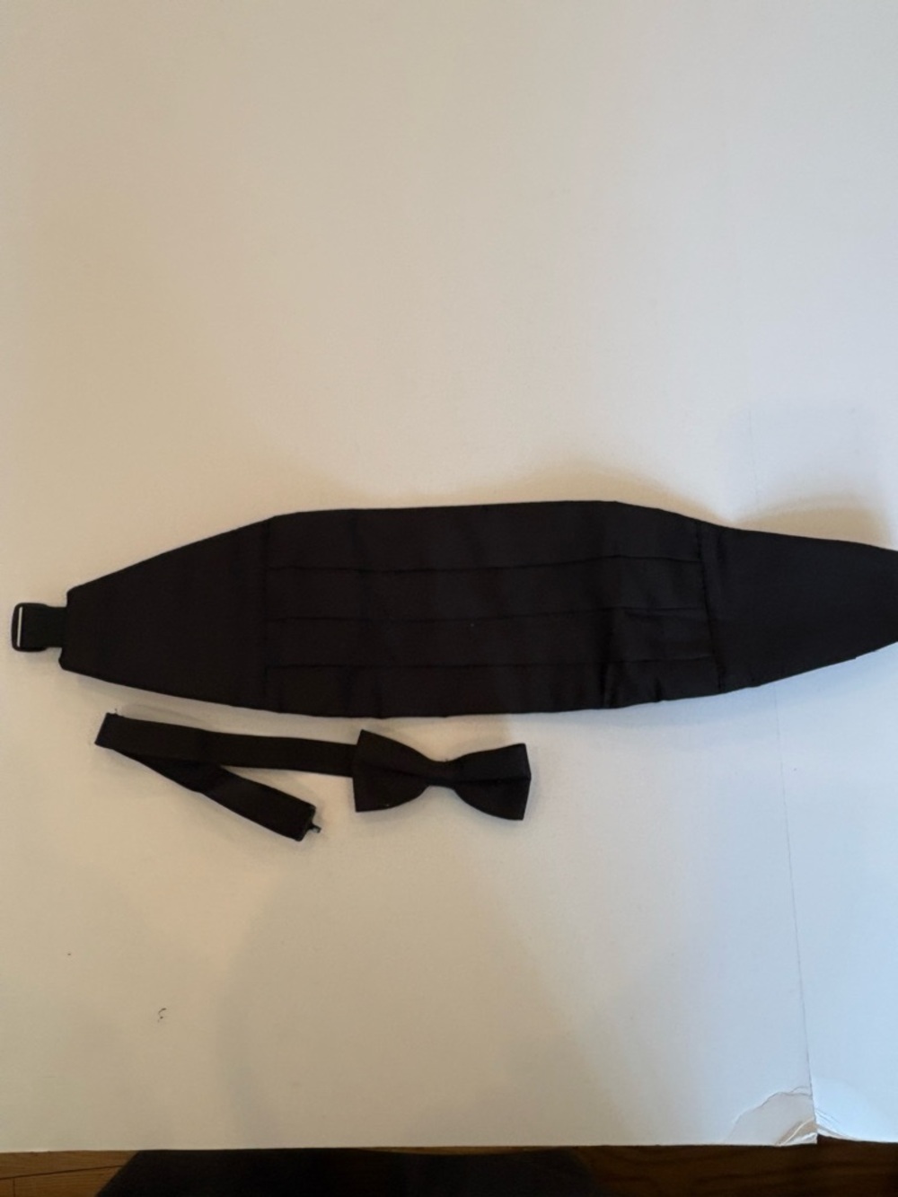 Black Cummerbund and Bow Tie Set for Men